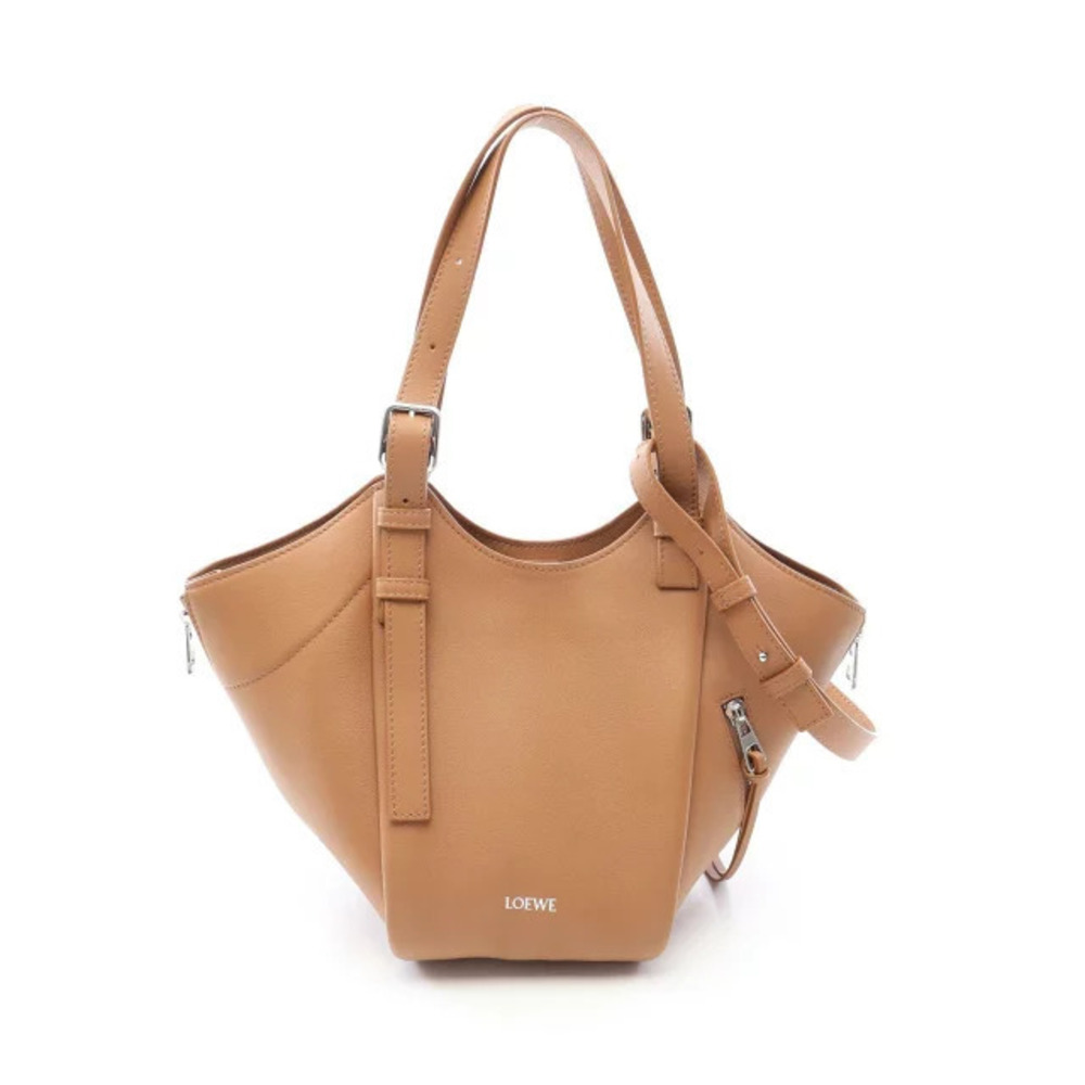 Loewe Hammock Flip Top Handle Bag Leather Brown